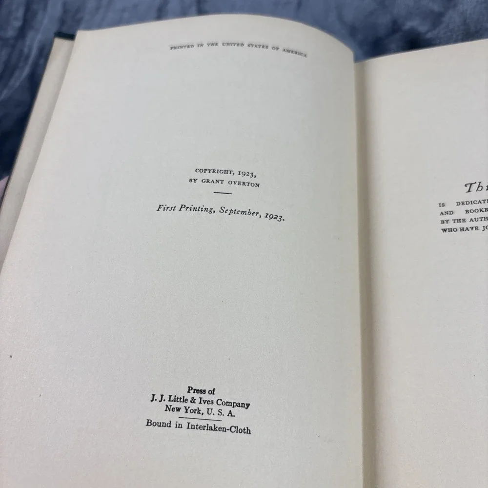 Antique Book American Nights‎ Entertainment 1923 1st edition